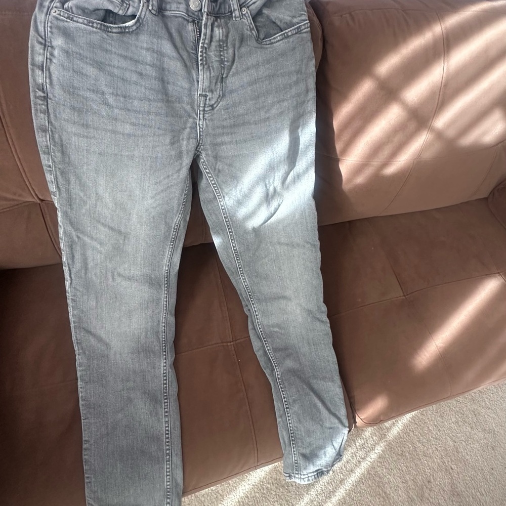 Zara Men's Light Gray Straight Leg Jeans